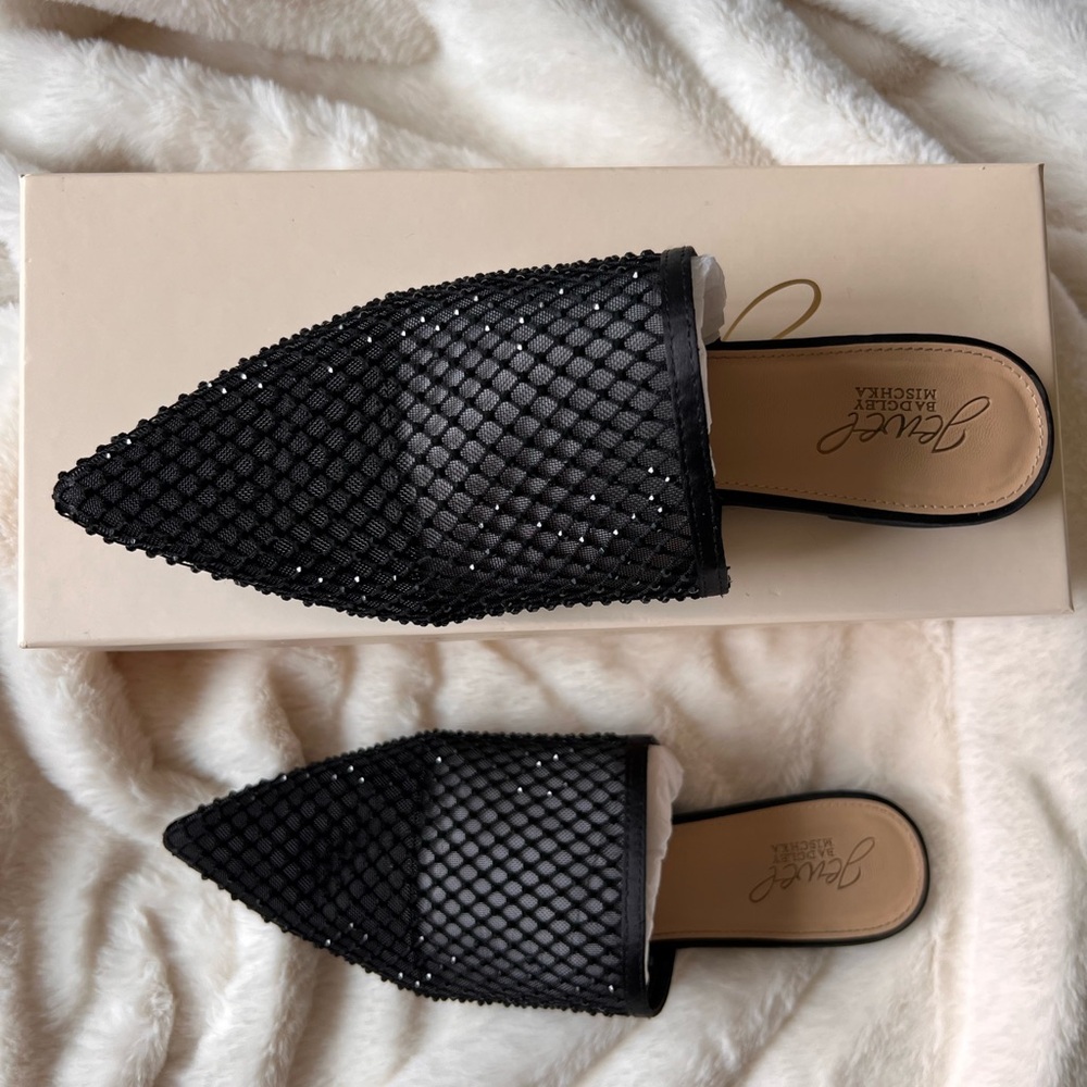 Badgley Mischka Jewel (Worn ONCE) Pointed Toe Flat Mule